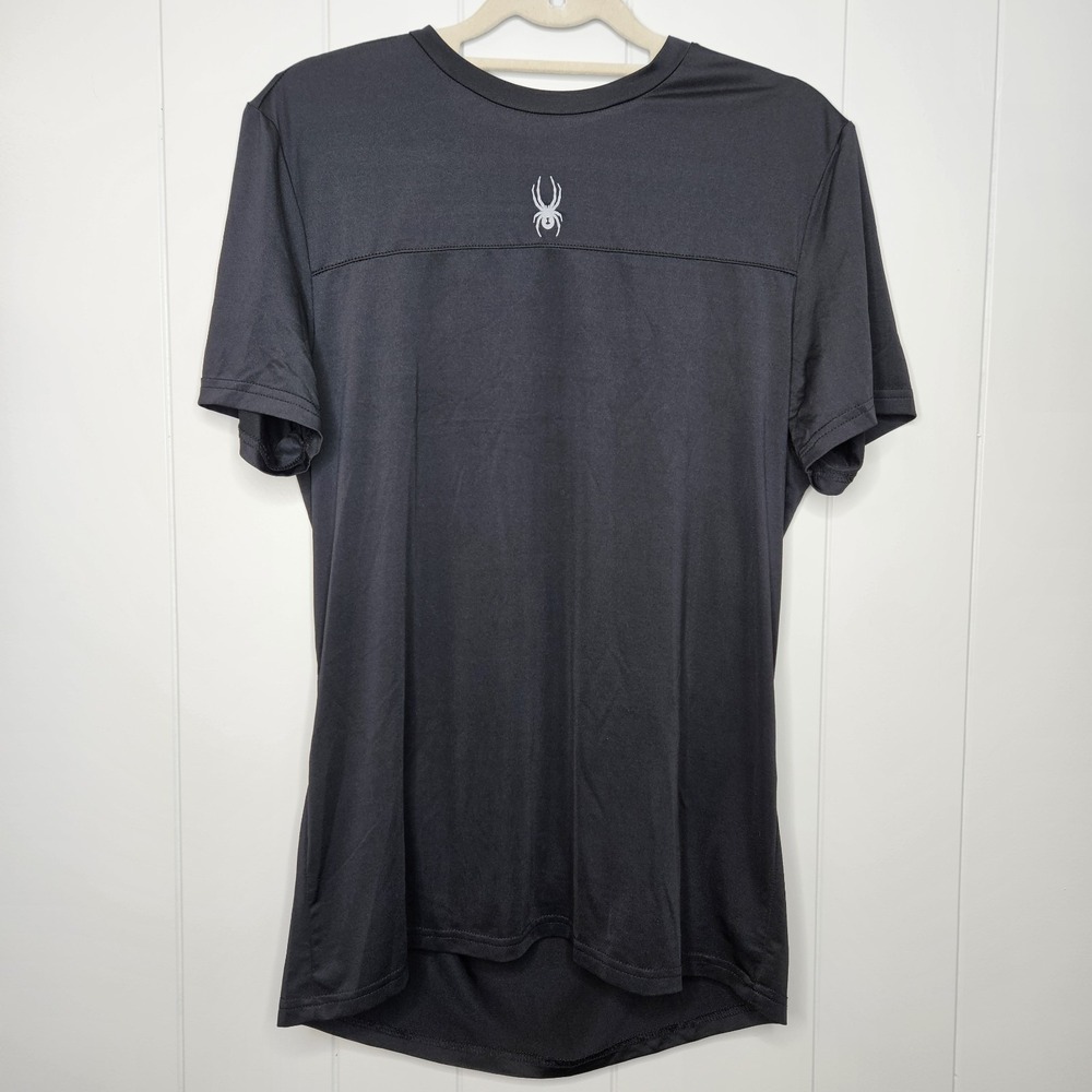 Spyder Activewear Mens Black Silky Shirt No Tags Measurements In Description